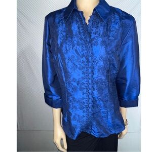 Elegant Royal Blue Dress Shirt